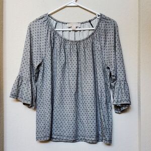 Michael Kors Flounce Sleeves Pullover Top.   Size S